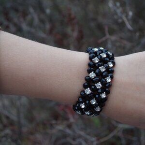 Ladies Black Jet Wedding Bracelet